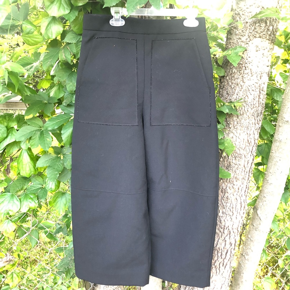 High waist Black culottes with pockets
